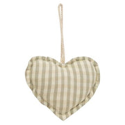 Love & Stripe Fabric Heart Ornament  (2 Count Assortment)