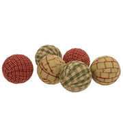 Primitive Gingham Rag Balls (Set of 6)