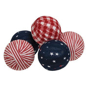 Americana Gingham Rag Balls (Set of 6)