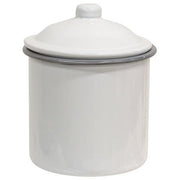 Gray Rim Enamelware Canisters (Set of 3)