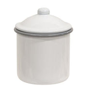 Gray Rim Enamelware Canisters (Set of 3)