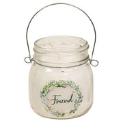 Friend Wreath Jar Candle - 6oz - Lemongrass & Lavender
