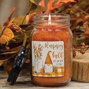 Happy Fall Gnome Pumpkin Pie Pint Jar Candle (Pack of 12)