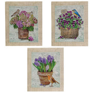 Birds & Blooms Layered Canvas Print  (3 Count Assortment)