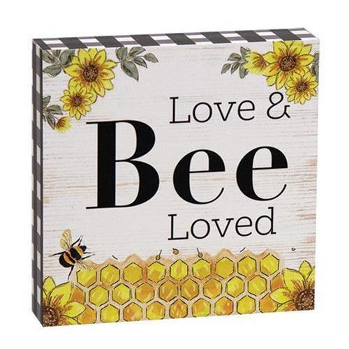 Bee Block Sign Farmabilia