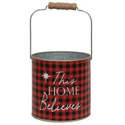 Red Plaid Believe Bucket