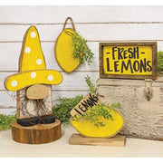 Standing Polka Dot Lemon Gnome - 15"