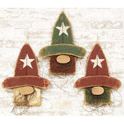 Rustic Wood Hanging Gnome - 16" (3 Count Assortment)