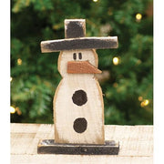 Rustic Wood Baby Snowman Shelf Sitter