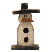 Rustic Wood Baby Snowman Shelf Sitter