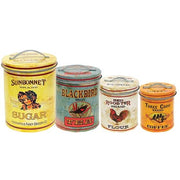 Nesting Vintage Look Kitchen Containers (Set of 4)