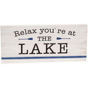 Relax You're on the Lake Block Sign