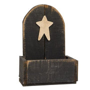 Small Rustic Wood Rounded Shelf with Star  (2 Count Assortment)