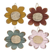 Rustic Pallet Hanging Daisy  (4 Count Assortment)