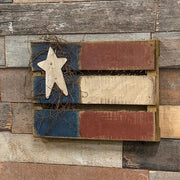Rustic Wood Pallet Flag with Star