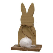 Rustic Wood White or Tan Cottontail Bunny Sitter  (2 Count Assortment)