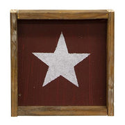 Rustic Wood Framed Hanging Star Block  (3 Count Assortment)