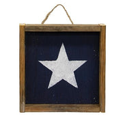 Rustic Wood Framed Hanging Star Block  (3 Count Assortment)