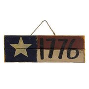 Skinny Distressed Lath Hanging Americana Sign  (3 Count Assortment)