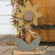 Rustic Wood Small Sunflower on Base