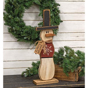 Flakes Welcome Skinny Snowman with Top Hat on Base