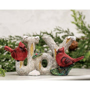 Resin "Joy" Branch Table Sitter with Cardinals