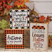 Pumpkin Spice & Everything Nice Square Block