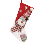 Plush Snowman Stocking  (3 Count Assortment)