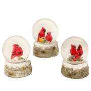 Resin Cardinal Water Globe  (3 Count Assortment)