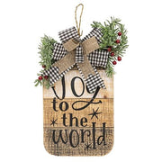 Slat Wood Christmas Ornament Sign (3 Count Assortment)