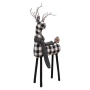 Black & White Plaid Deer - 20" H  (2 Count Assortment)