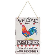 Metal Rooster Sign  (2 Count Assortment)