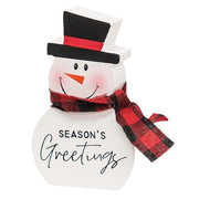 Chunky Wood Christmas Sayings Snowman (3 Count Assortment)