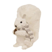 Furry Sisal Winter Squirrel Figure with Scarf  (2 Count Assortment)