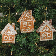 Glitter Clay Dough Gingerbread House Ornament  (3 Count Assortment)