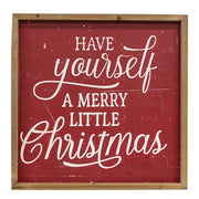 Red & White Engraved Christmas Words Square Frame  (3 Count Assortment)