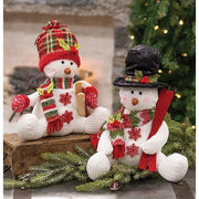 Stuffed Snowman with Hat & Scarf (Set of 2)