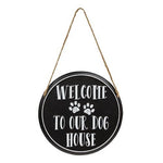 Embossed Round Metal Dog Sign  (3 Count Assortment)