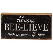 Distressed Bee Sayings Block  (6 Count Assortment)