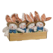 Fuzzy Dressed Up Easter Bunny Ornament  (2 Count Assortment)