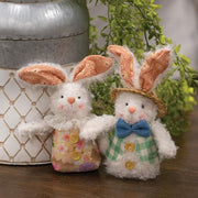 Fuzzy Dressed Up Easter Bunny Ornament  (2 Count Assortment)