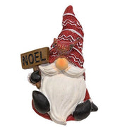 Resin Noel/Joy Gnome with Cardinal Friend  (2 Count Assortment)
