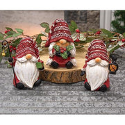 Resin Holiday Gnome Figure  (3 Count Assortment)