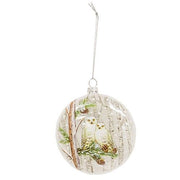 Glass Woodland Winter Animal Christmas Ornament  (3 Count Assortment)