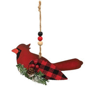 Wooden Cardinal Ornament  (3 Count Assortment)