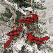 Wooden Cardinal Ornament  (3 Count Assortment)