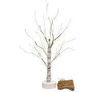 Pre-Lit Birch Tree with 24 Lights - 24"H