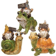 Sitting Resin Gnome  (3 Count Assortment)