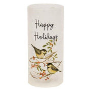 Frosted Glass Winter Bird Luminary  (2 Count Assortment)