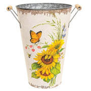 Sunflowers & Blooms Metal Bucket  (3 Count Assortment)